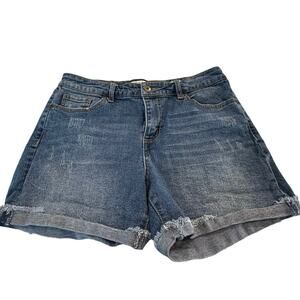 Sofia Vergara Womens Waist 30 Lila Short Denim Shorts Blue Cut Off Raw Hem